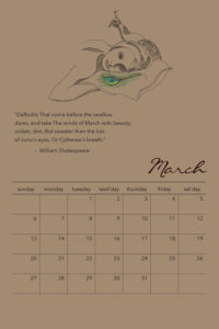 Episodes 2016 photo March calendar card