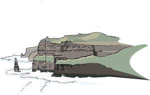 Illustration of Cliffs of Insanity