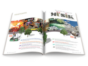 Müzik Magazine table of contents mockup