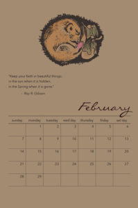 Episodes 2016 photo February calendar card