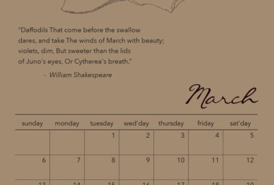 Episodes 2016 photo March calendar card